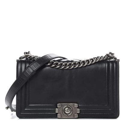 Chanel Calfskin Medium Boy Flap Black 1 of 19