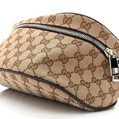 Gucci Monogram Dollar Calfskin Waist Pouch Beige Ebony Testa di Moro Marrone Scuro 10 of 10