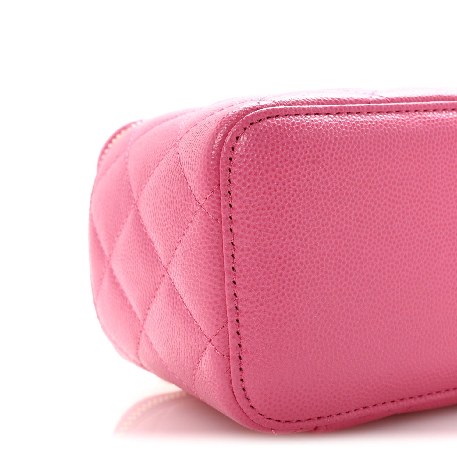 Chanel Caviar Quilted Small Vanity Case With Chain Pink 9 of 10