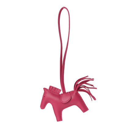 Hermes Milo Lambskin Grigri Rodeo Horse Bag Charm PM Rose Mexico 1 of 4