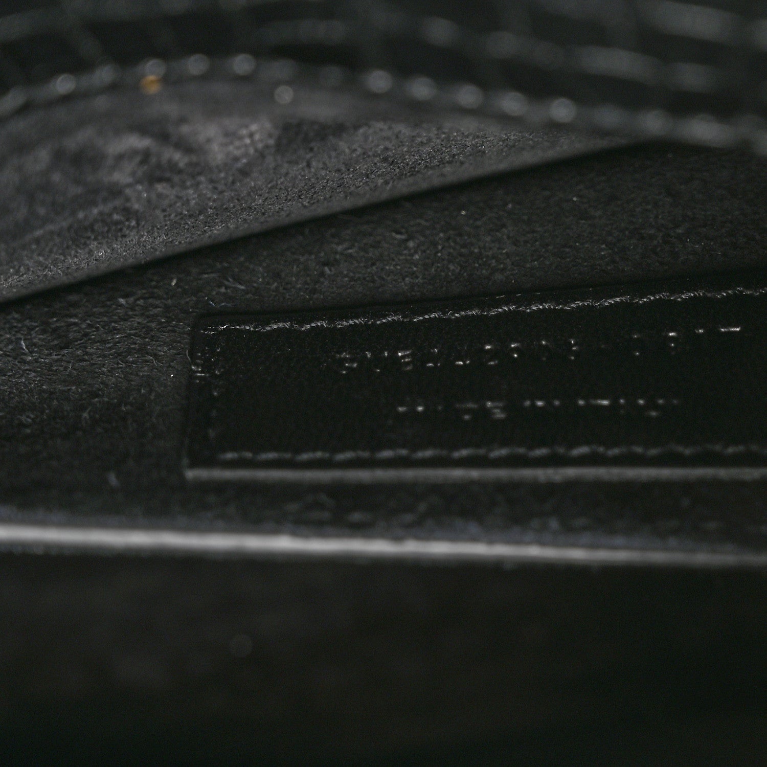 Saint Laurent Calfskin Crocodile Embossed Medium Monochrome Monogram Sunset Black 8 of 11