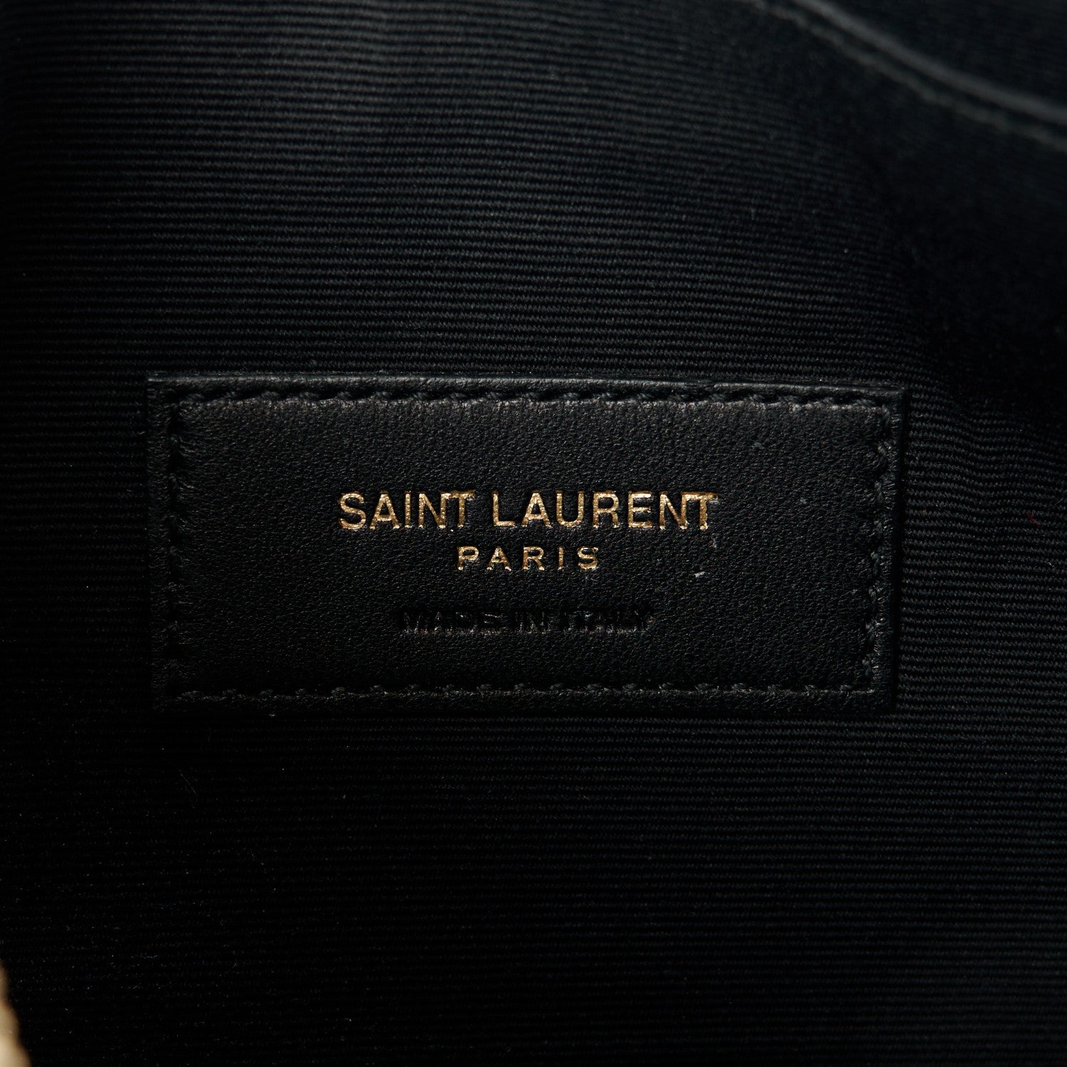 Saint Laurent Grain De Poudre Chevron Monogram Large Bill Pouch Black 7 of 12