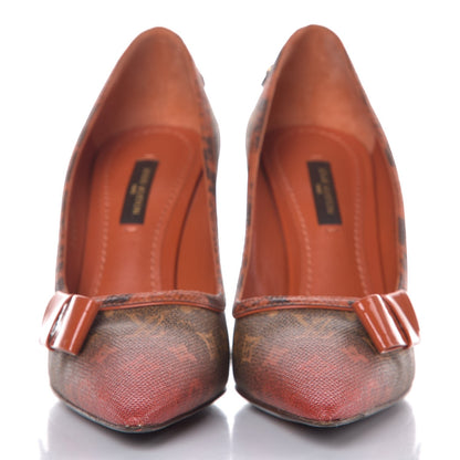 Louis Vuitton Karung Monogram Pulp Heartbreak Pumps 35.5 Orange 2 of 10