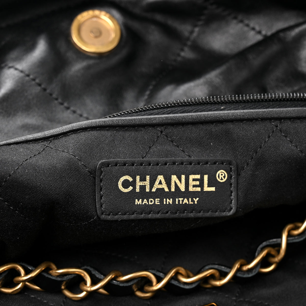 Chanel Shiny Calfskin Quilted Chanel 22 Black 6 of 10