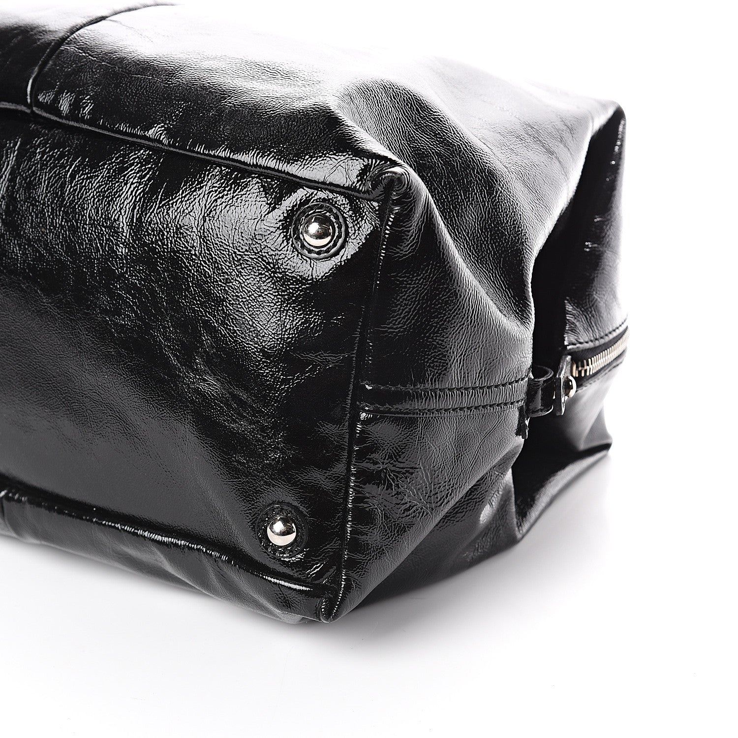 Saint Laurent Textured Patent Medium Easy Y Bag Black 8 of 8