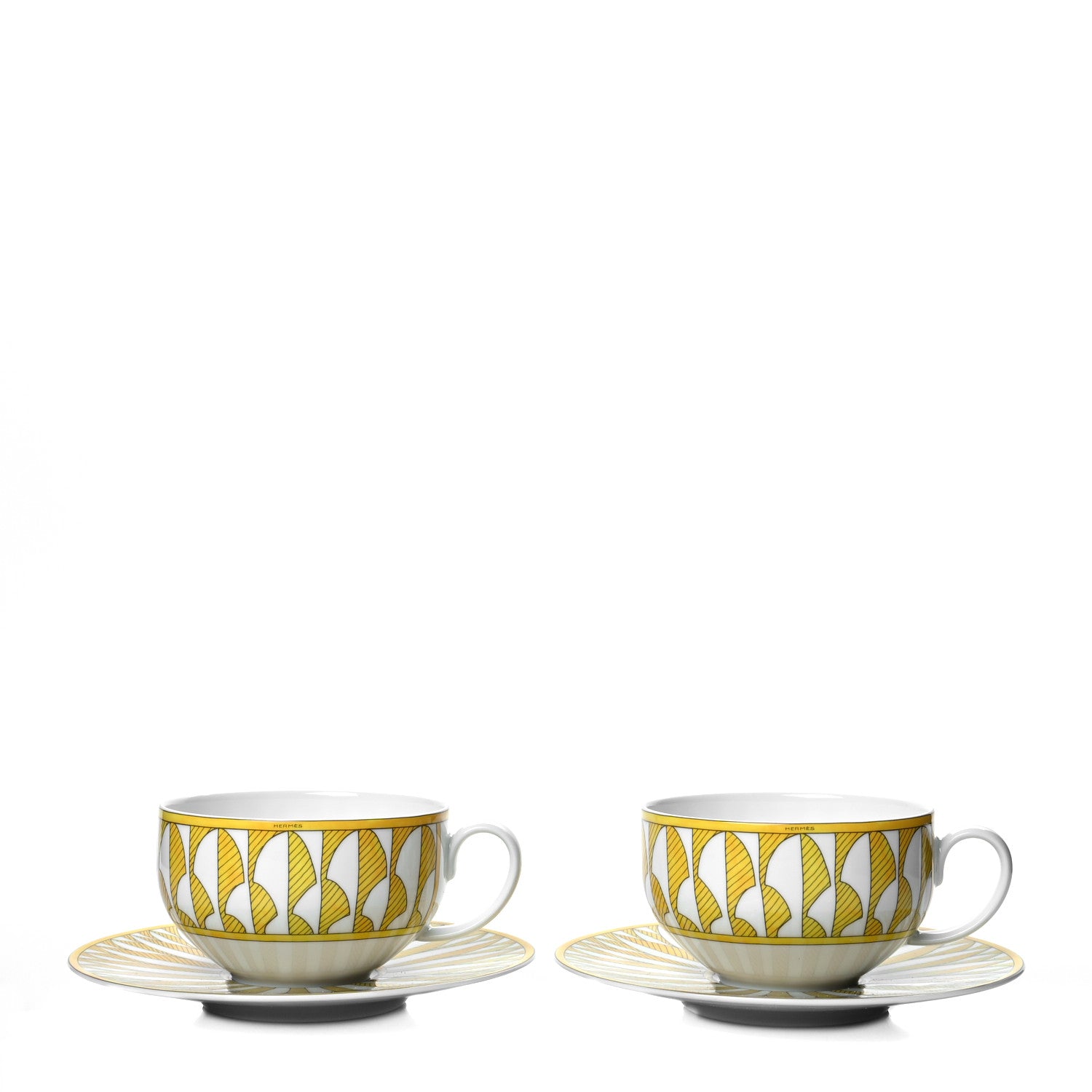 Hermes Porcelain Soleil d'Hermes Breakfast Cup And Saucer Set Of 2 3 of 8