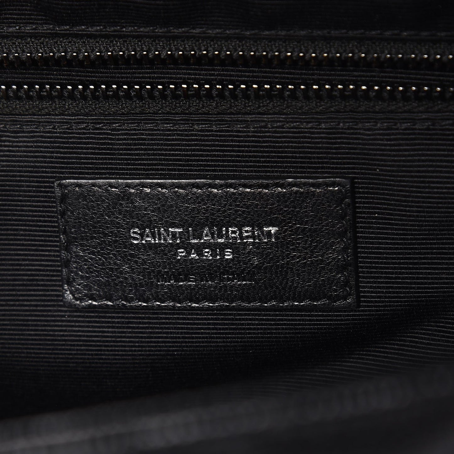 Grain De Poudre Textured Mixed Matelasse Large Triquilt Monogram Monochrome Satchel Black