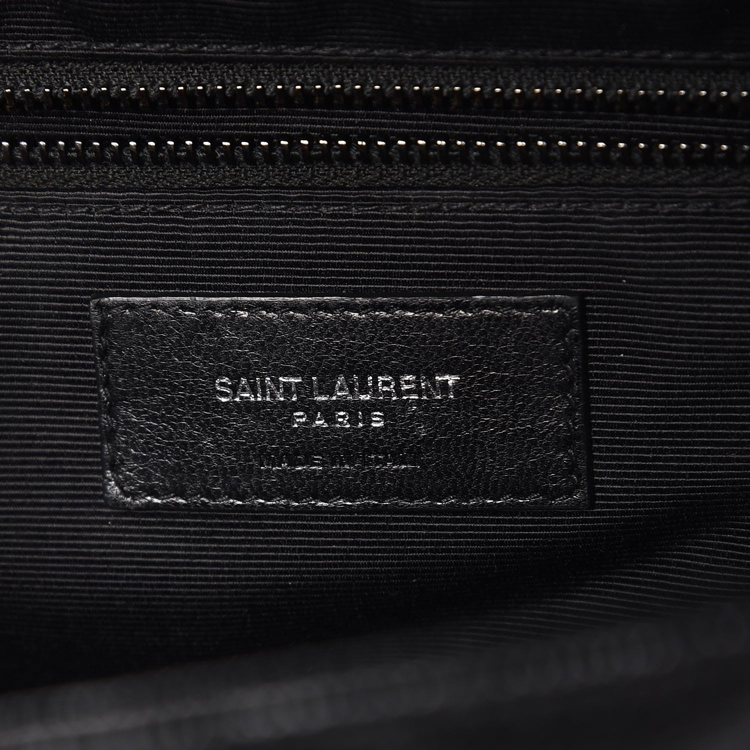 Saint Laurent Grain De Poudre Textured Mixed Matelasse Large Triquilt Monogram Monochrome Satchel Black 6 of 7