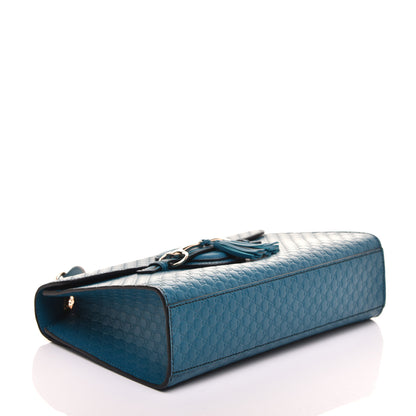 Gucci Soft Microguccissima Medium Emily Chain Shoulder Bag Deep Cobalt 4 of 9