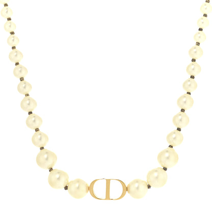 Christian Dior Pearl 30 Montaigne Choker Necklace Gold 1 of 7