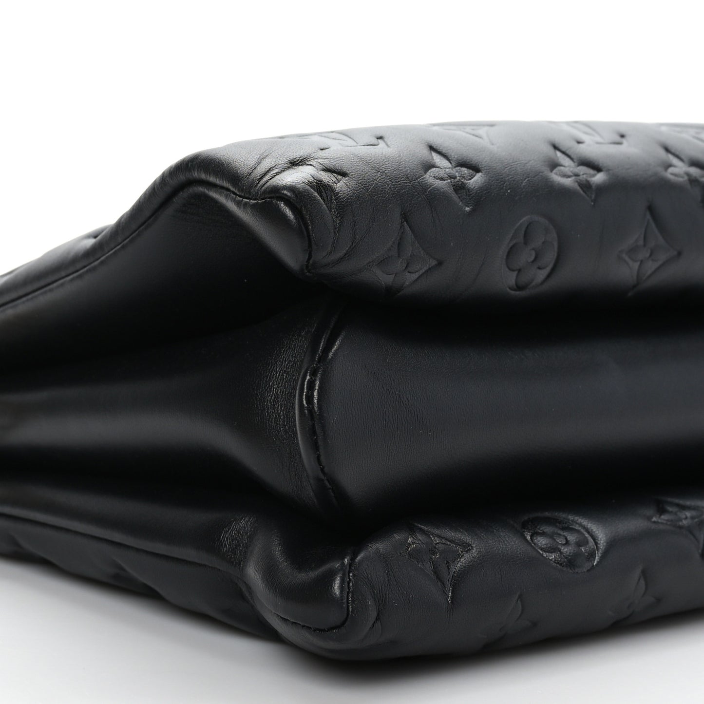 Lambskin Embossed Monogram Coussin MM Black