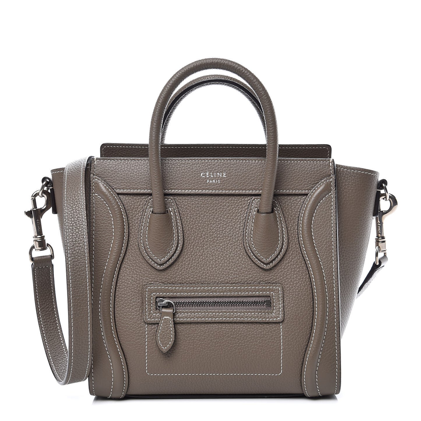 Drummed Calfskin Nano Luggage Souris