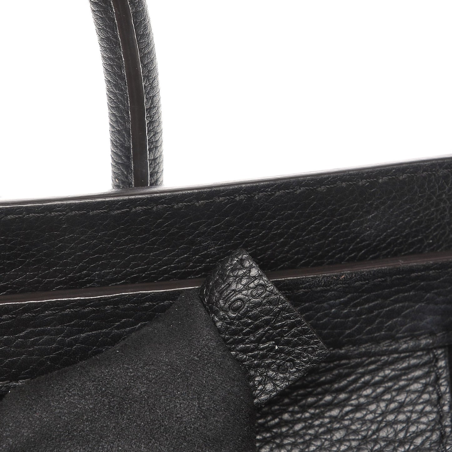 Drummed Calfskin Micro Luggage Black
