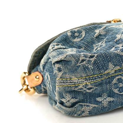 Louis Vuitton Monogram Denim Mini Pleaty Blue 8 of 9