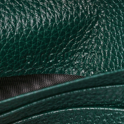 Gucci Grainy Calfskin Zumi Chain Card Case Wallet Vintage Green 7 of 10