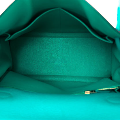 Hermes Taurillon Clemence Kelly Retourne 28 Turquoise 5 of 18