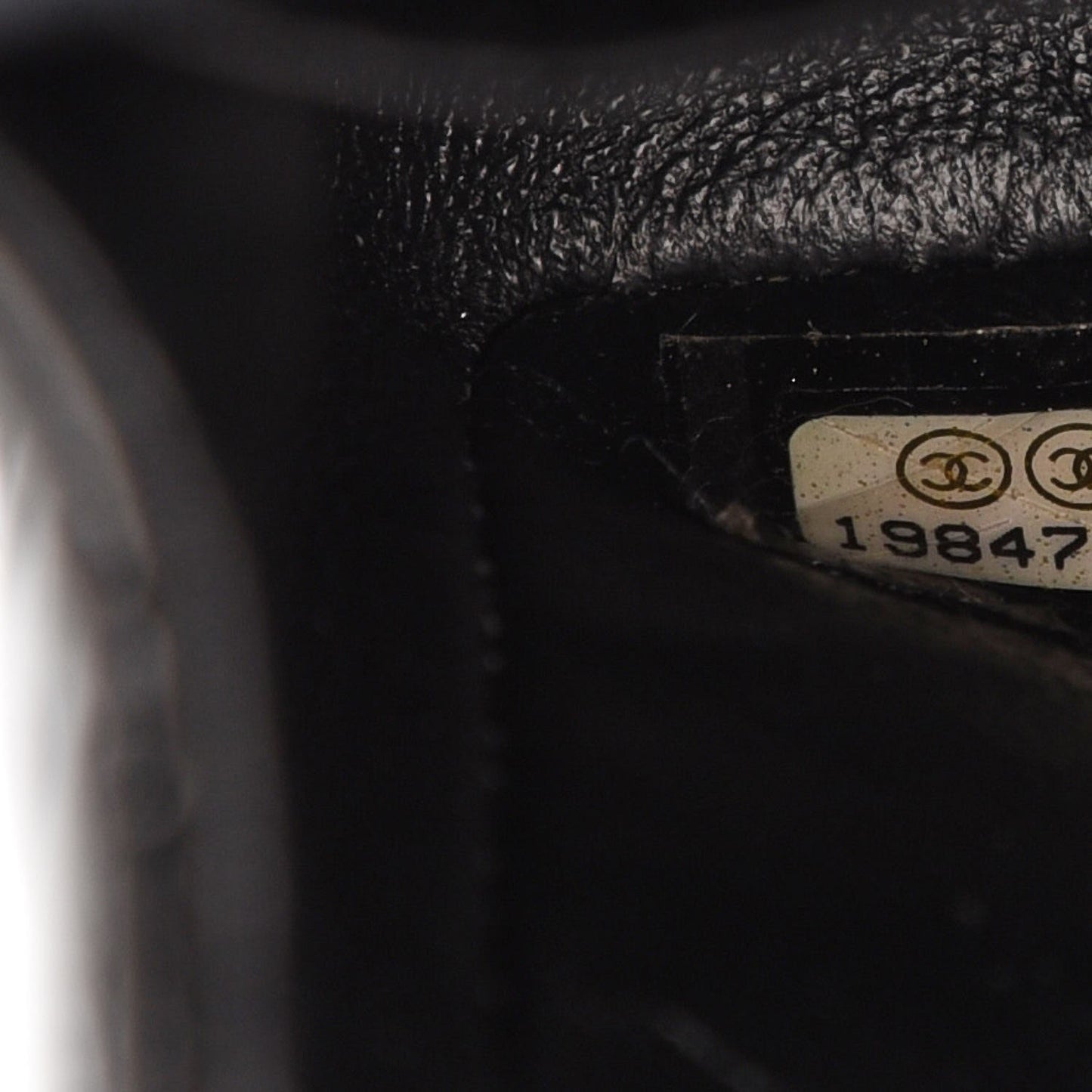 Patent Quilted Medium Double Flap Black