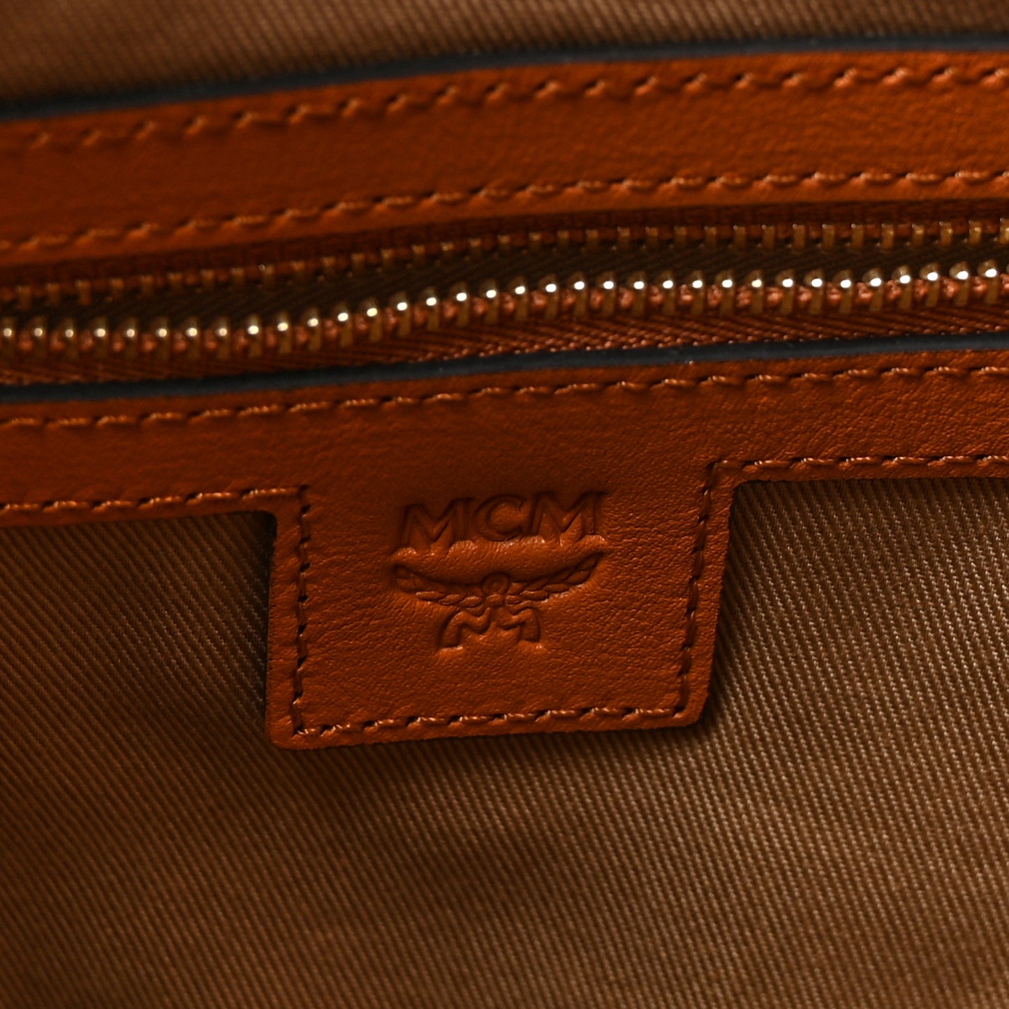 Visetos Small Soft Berlin Drawstring Bucket Bag Cognac