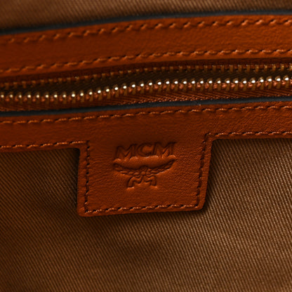 MCM Visetos Small Soft Berlin Drawstring Bucket Bag Cognac 6 of 9