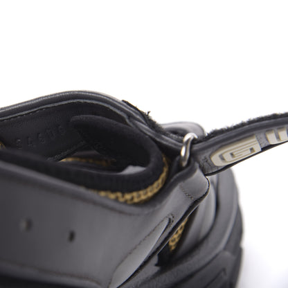 Gucci X SEGA Nappa Mesh Mens Aguru Sandals 9 Loess Black 8 of 9