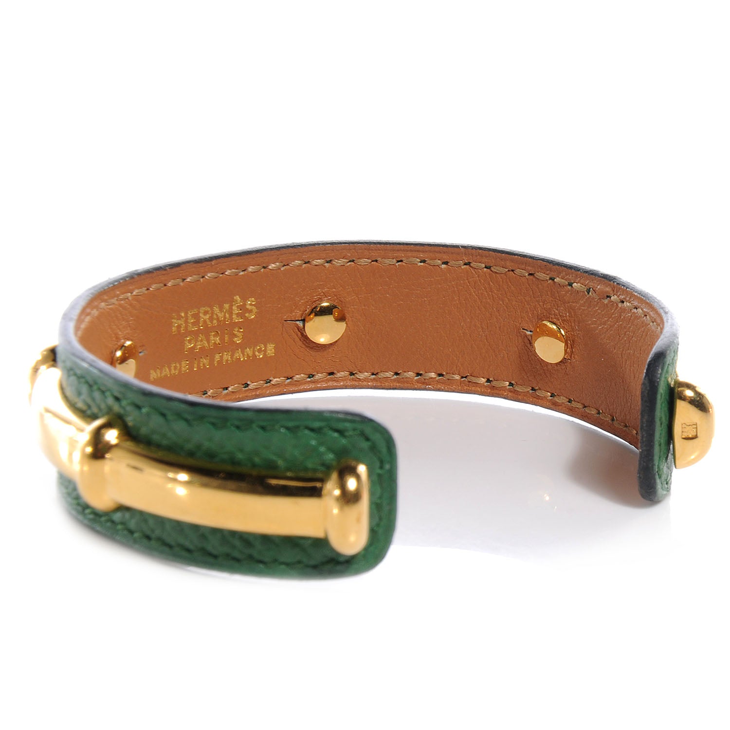 Hermes Courchevel Bamboo Bracelet Vert Clair 6 of 6