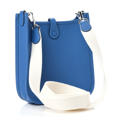 Hermes Taurillon Clemence Amazone Evelyne TPM Mykonos Blanc 3 of 11
