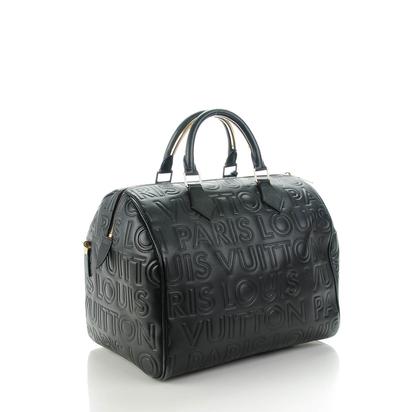 Calfskin Embossed Speedy Cube 30 Black