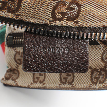Gucci GG Monogram Web Double Pocket Belt Bag Ebony 7 of 10