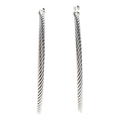 David Yurman Sterling Silver Large Cable Classics Hoop Earrings 1 of 5