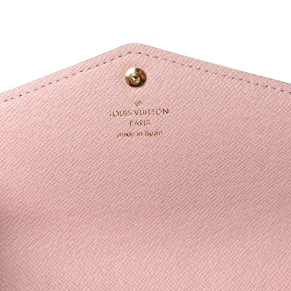 Louis Vuitton Damier Ebene Sarah Wallet NM Rose Ballerine 5 of 5