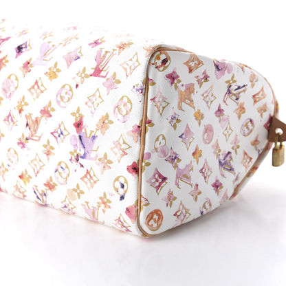 Louis Vuitton Watercolor Aquarelle Speedy 35 White 7 of 9