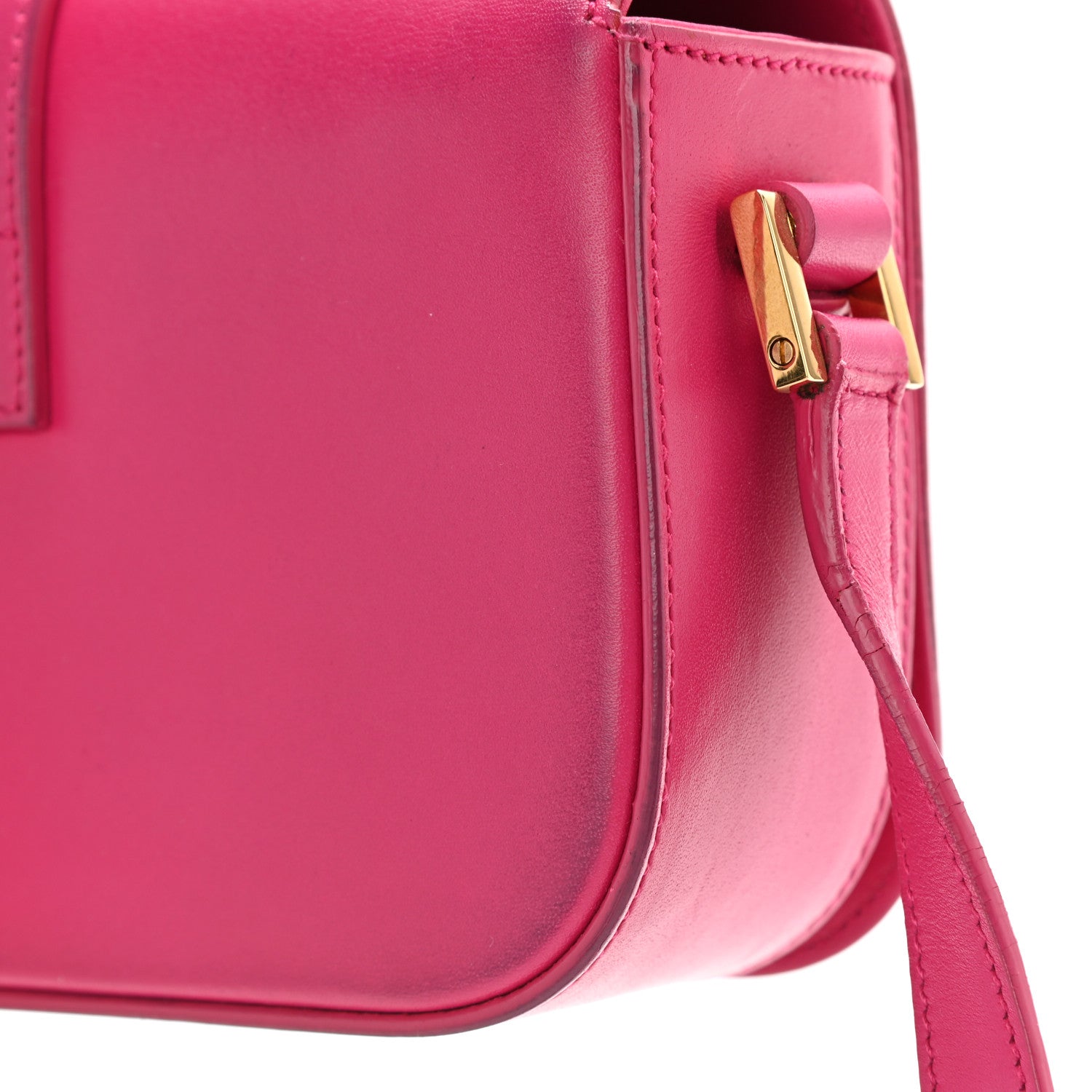 Saint Laurent Smooth Calfskin Small Classic Monogram Universite Bag Fuchsia 11 of 12