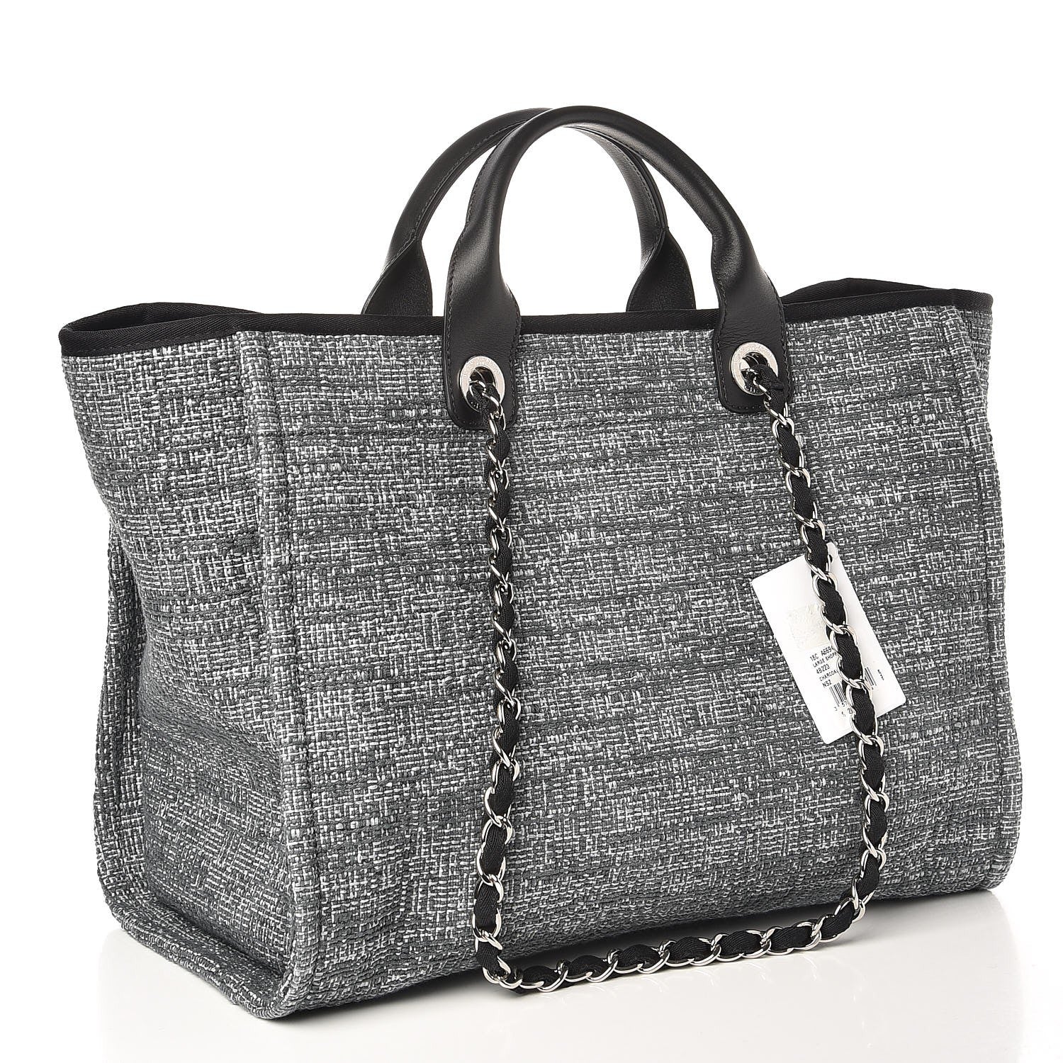 Chanel Canvas Large Deauville Tote Charcoal 5 of 16