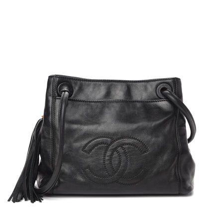 Chanel Lambskin CC Tassel Shoulder Bag Black 1 of 10