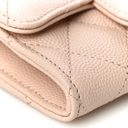 Chanel Caviar Quilted Flap Card Holder Wallet Beige 10 of 12