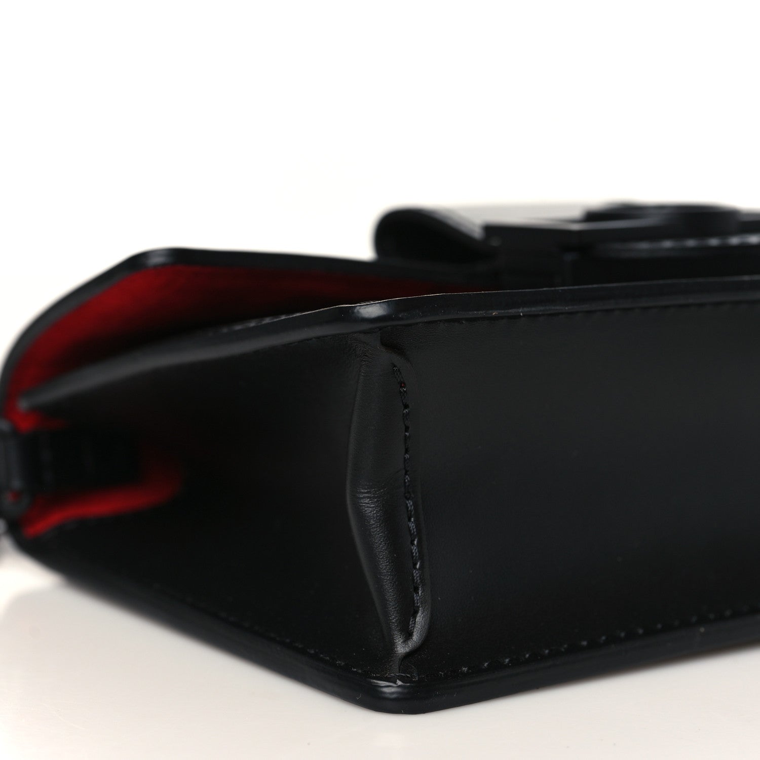 Louis Vuitton Patent Calfskin Laced Monogram Dauphine Chain Wallet Black 7 of 8