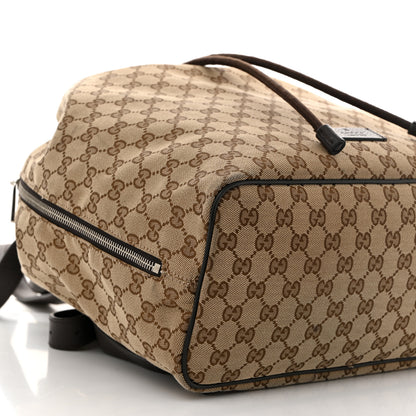 Gucci Monogram Dollar Calfskin O Drawstring Backpack Beige Ebony Testa di Moro Dark Chocolate 9 of 11