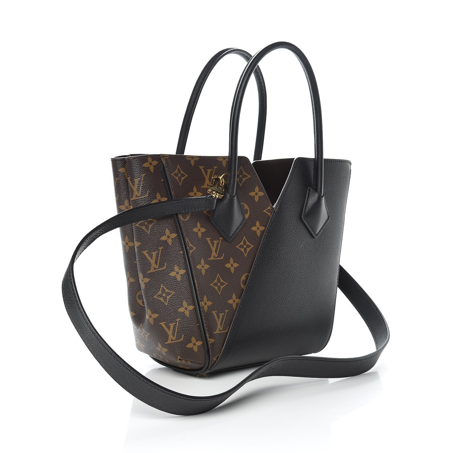 Louis Vuitton Calfskin Monogram Kimono Tote PM Black 3 of 9