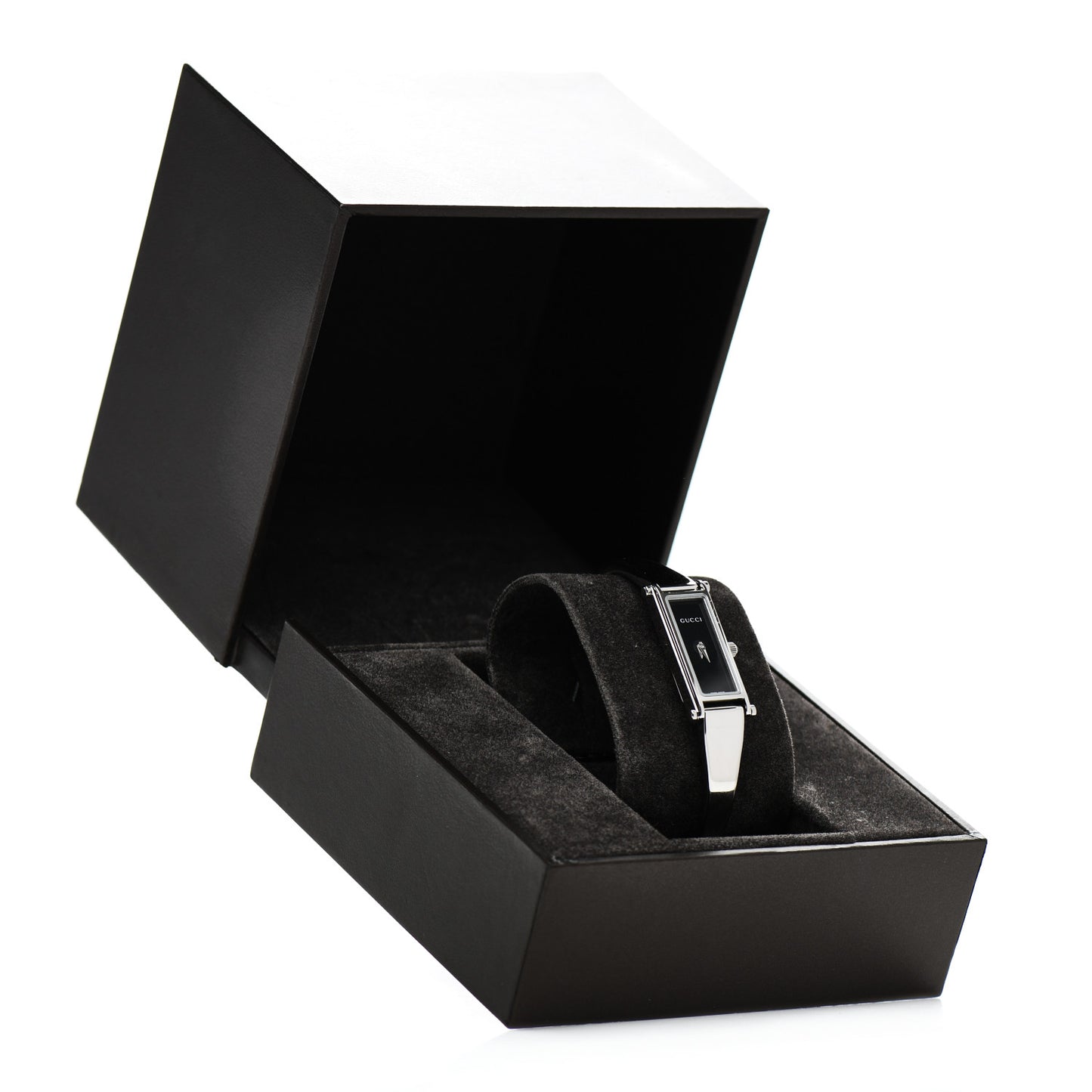 Stainless Steel 12mm 1500L Horsebit Quartz Watch Black