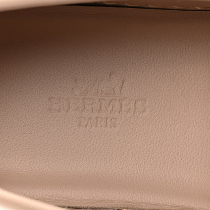 Hermes Calfskin Game Slip On Sneakers 35.5 Beige Nude 7 of 8