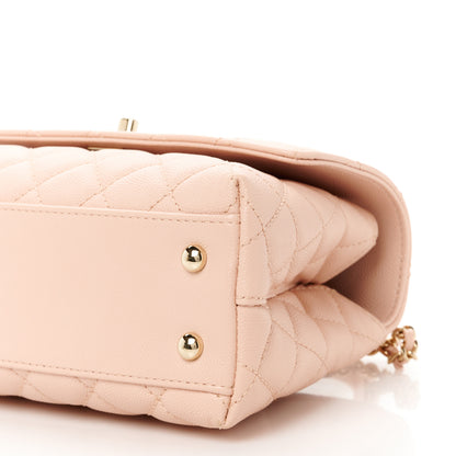 Chanel Caviar Quilted Mini Coco Handle Flap Light Pink 11 of 12