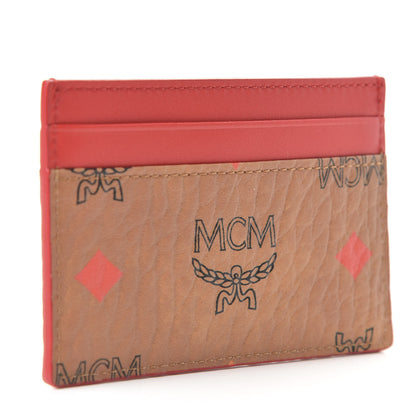 MCM Skyoptic Visetos Spectrum Diamond Card Case Cognac 3 of 8