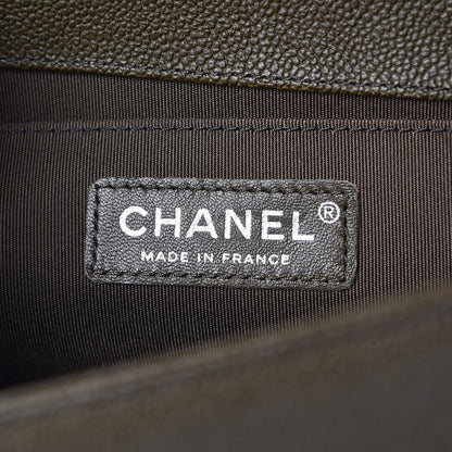 Chanel Caviar Quilted Medium Boy Flap Khaki 6 of 9