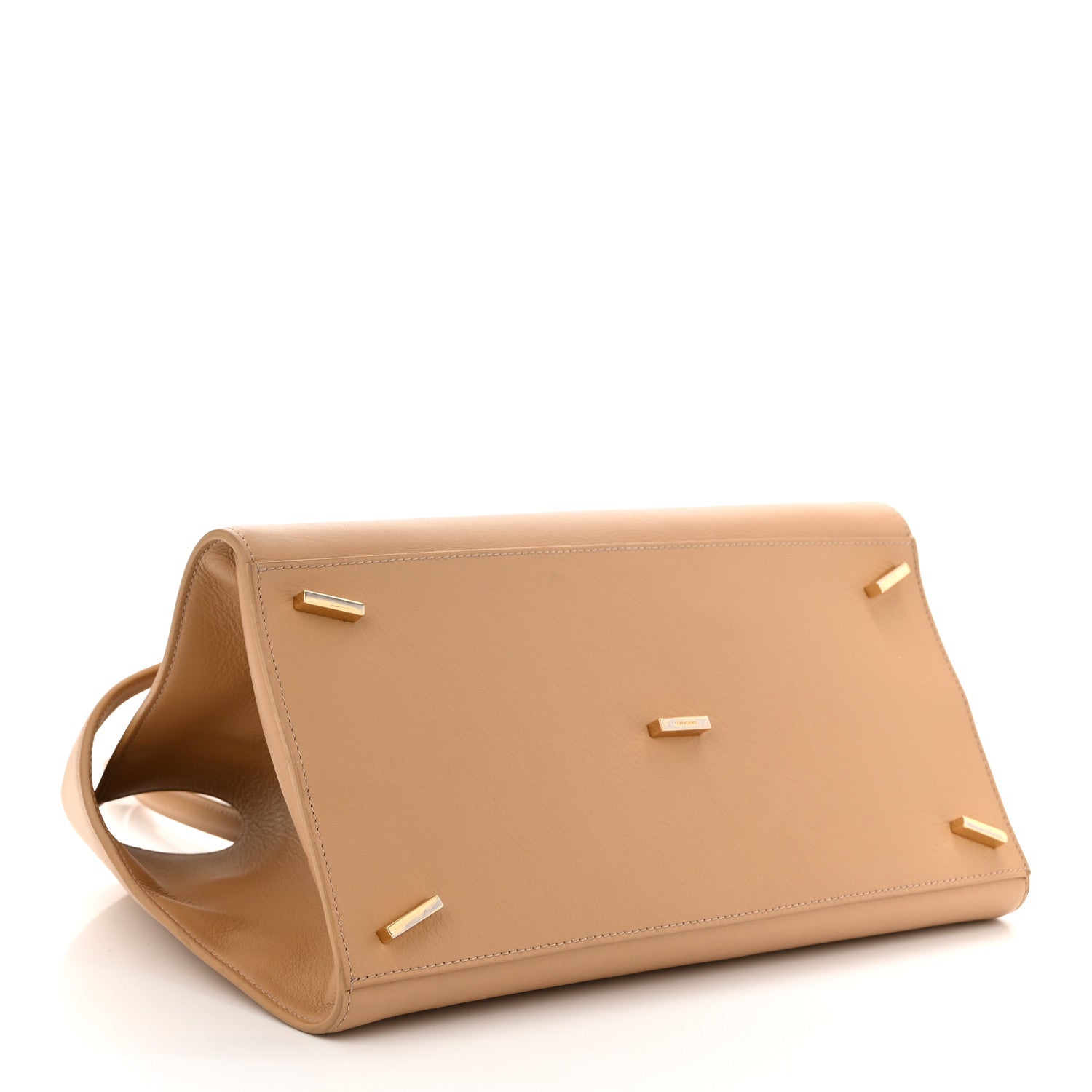 Salvatore Ferragamo Natural Grain Calfskin Small Hug Bag Light Caramel 4 of 11