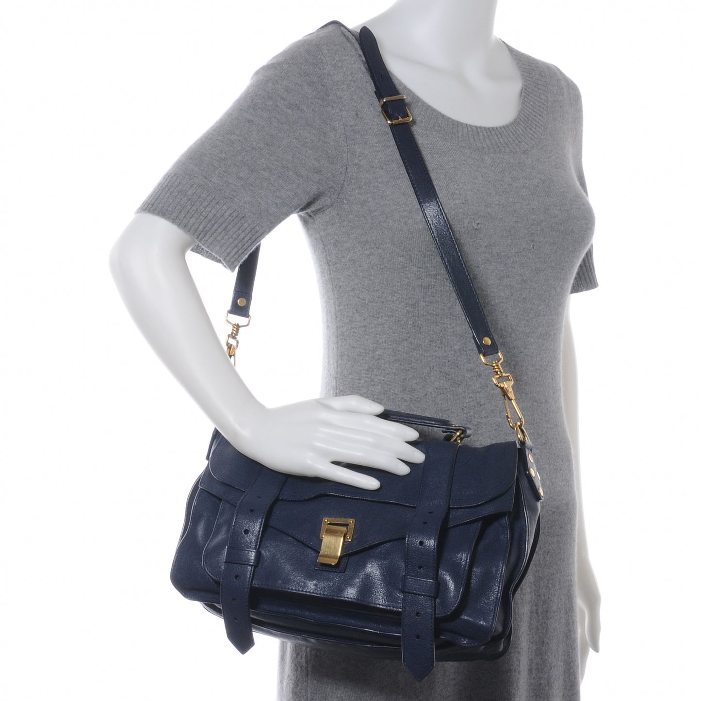 Lambskin PS1 Medium Satchel Marine