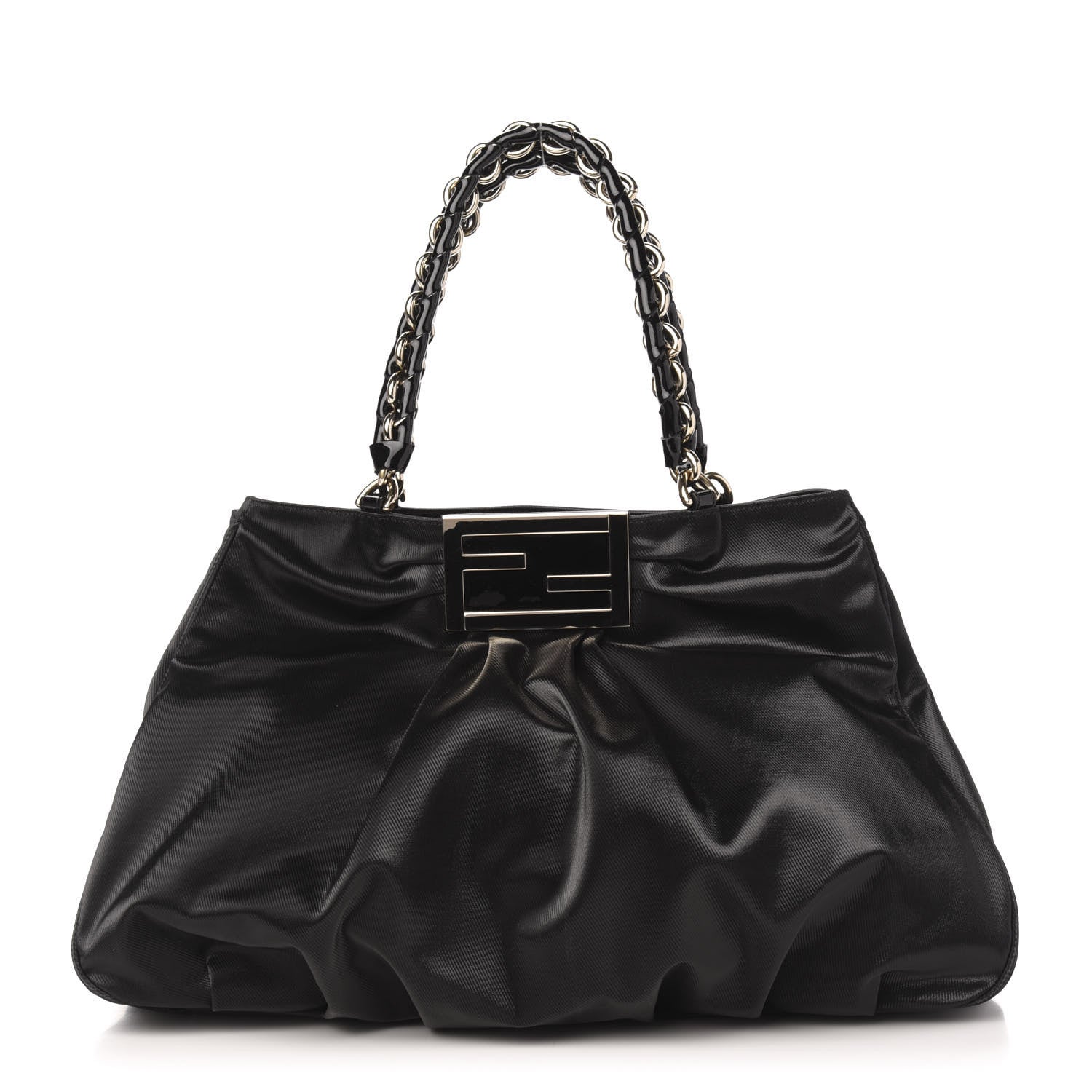 Fendi Canvas Mia Tote Black 1 of 9