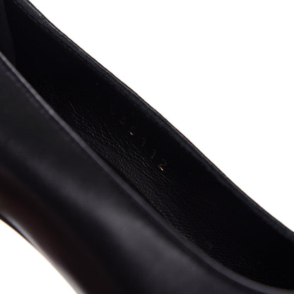 Chanel Lambskin Patent Cap Toe Pearl Pumps 37 Black 10 of 10