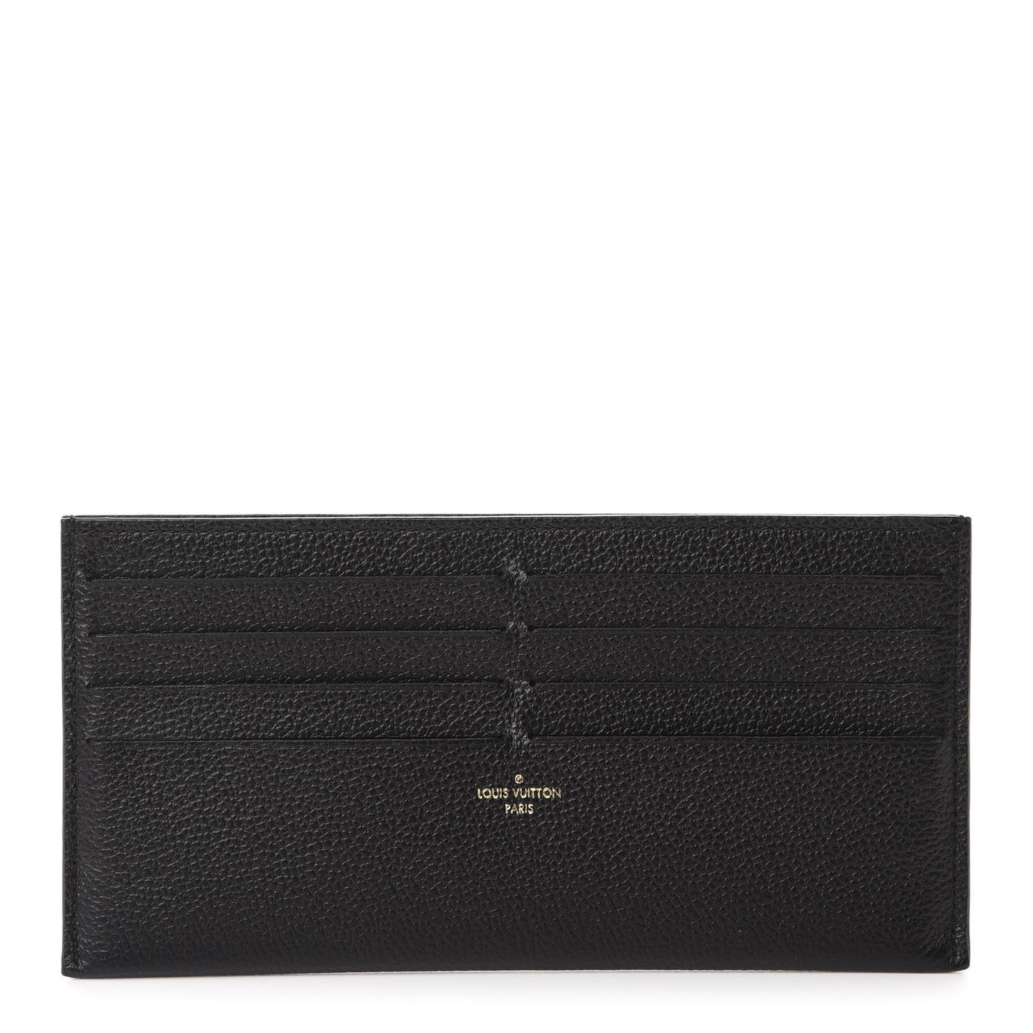 Calfskin Felicie Chain Wallet Card Holder Insert Black