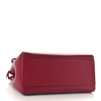 Fendi Nappa Mini Peekaboo Iconic Satchel Cherry Moresco Amido 4 of 10