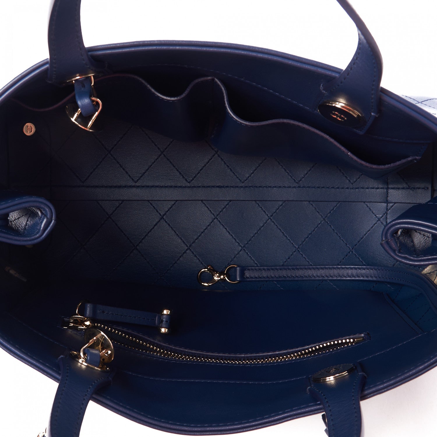 Chanel Calfskin Large Serial Shopper Tote Navy 6 of 8